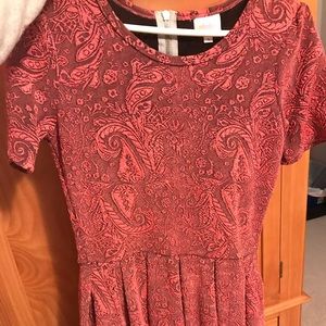 Lularoe Pink Paisley Amelia Dress